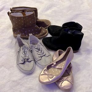 Girls Gap & Cat & Jack shoes/boots size 11 (4 pairs)